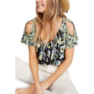 NWT Free People Baja Babe Cold Shoulder Top